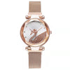 Women's Alloy Casual Round Dial Magnet Buckle Quartz Watch