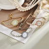 Women's Alloy Casual Round Dial Watch With Spiral Crown And Titanium Metal Doublesided Button