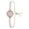 Women's Alloy Casual Round Dial Watch With Spiral Crown And Titanium Metal Doublesided Button