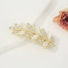 Women's Alloy Cat's Eye Flower Halftied Hair Spring Clip Set With Diamonds