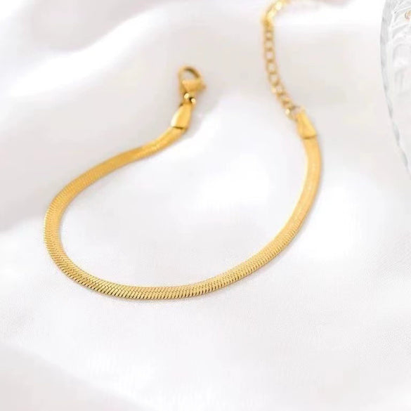 Women's Alloy Chain Bracelet With Electroplating And Geometric Style