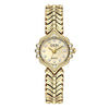 Women's Alloy Chain Round Dial Motherofpearl Quartz Watch With Fishtail Hand And Spiral Crown
