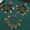 Women's Alloy Christmas Bracelet With Crystal Christmas Tree Old Man And Snowflake Pendants Electroplated Cartoon Festival Jewelry