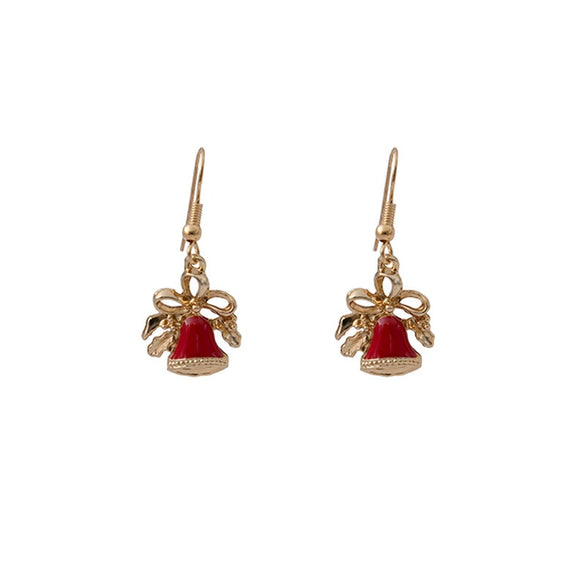 Women's Alloy Christmas Cartoon Style Geometric Earrings With Festival Elements And Electroplating