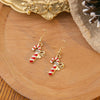 Women's Alloy Christmas Cartoon Style Geometric Earrings With Festival Elements And Electroplating