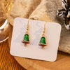 Women's Alloy Christmas Cartoon Style Geometric Earrings With Festival Elements And Electroplating