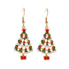 Women's Alloy Christmas Earrings With Electroplated Santa Claus Christmas Tree And Merry Christmas Letter Designs