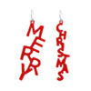 Women's Alloy Christmas Earrings With Electroplated Santa Claus Christmas Tree And Merry Christmas Letter Designs