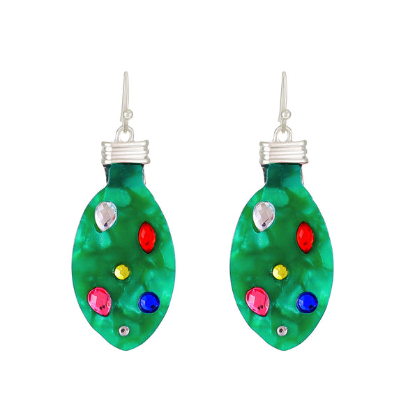 Women's Alloy Christmas Earrings With Electroplated Santa Claus Christmas Tree And Merry Christmas Letter Designs