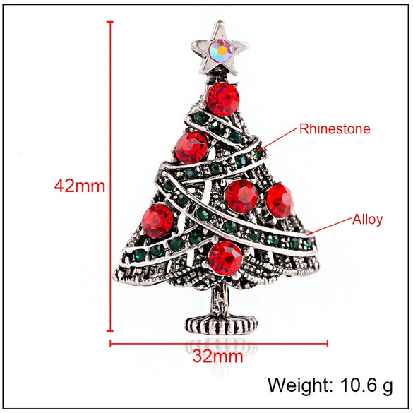 Women's Alloy Christmas Tree Brooch With Electroplating