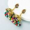 Women's Alloy Christmas Tree Earrings With Geometric Diamond Detailing Simple Versatile Fashion Jewelry