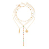 Women's Alloy Clavicle Chain With Colorful Crystal Sunflower Fish Pendant Star Geometric Animal Zodiac Pattern And Electroplating Design