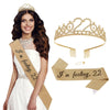 Women's Alloy Crown Hair Accessories And Shoulder Strap Set With Electroplating Simple Style