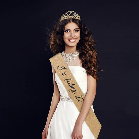 Women's Alloy Crown Hair Accessories And Shoulder Strap Set With Electroplating Simple Style