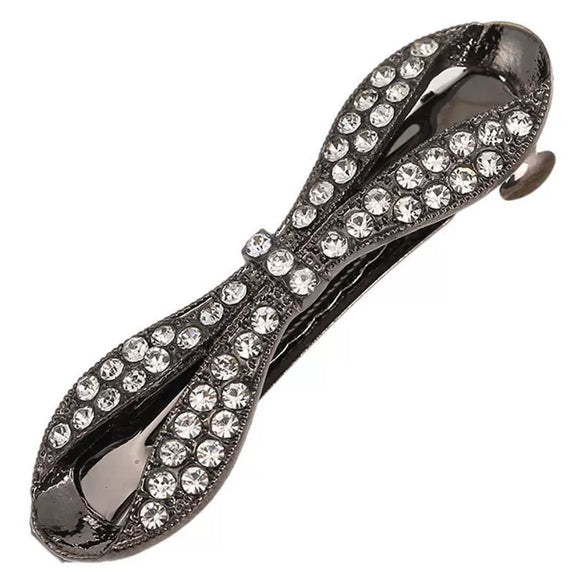 Women's Alloy Crystal Bow Spring Clip Hair Accessory With Electroplating