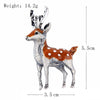 Women's Alloy Deer Brooch Vintage Cartoon Animal Christmas Jewelry Accessory With Natural Oilfinished Design