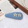 Women's Alloy Denim Blue Little Flower Rhinestone Hairpin Set With Diamonds