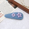 Women's Alloy Denim Blue Little Flower Rhinestone Hairpin Set With Diamonds