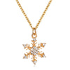 Women's Alloy Diamond Geometric Snowflake Necklace Ins Style Long Tassel Clavicle Chain