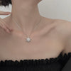 Women's Alloy Diamond Geometric Snowflake Necklace Ins Style Long Tassel Clavicle Chain