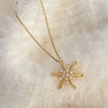 Women's Alloy Diamond Geometric Snowflake Necklace Ins Style Long Tassel Clavicle Chain