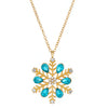 Women's Alloy Diamond Geometric Snowflake Necklace Ins Style Long Tassel Clavicle Chain
