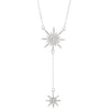 Women's Alloy Diamond Geometric Snowflake Necklace Ins Style Long Tassel Clavicle Chain