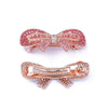 Women's Alloy Diamond Spring Clip Hairpin With Bow Design
