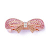 Women's Alloy Diamond Spring Clip Hairpin With Bow Design