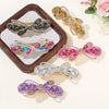 Women's Alloy Diamondencrusted Crystal Hairpin Spring Clip
