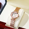 Women's Alloy Diamondshaped Leisure Waterproof Quartz Watch In Peacock Green