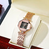 Women's Alloy Diamondshaped Leisure Waterproof Quartz Watch In Peacock Green