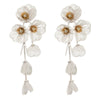 Women's Alloy Dopamine Multilayer Flower Earrings With Diamond Design