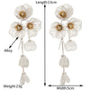 Women's Alloy Dopamine Multilayer Flower Earrings With Diamond Design