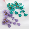 Women's Alloy Dopamine Multilayer Flower Earrings With Diamond Design