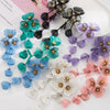 Women's Alloy Dopamine Multilayer Flower Earrings With Diamond Design