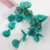 Women's Alloy Dopamine Multilayer Flower Earrings With Diamond Design