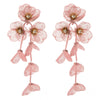 Women's Alloy Dopamine Multilayer Flower Earrings With Diamond Design
