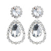 Women's Alloy Drop Shaped Geometric Style Diamond Earrings For Autumn And Winter