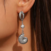 Women's Alloy Earrings With Marine Elements Starfish And Conch Animal Zodiac Style Electroplated