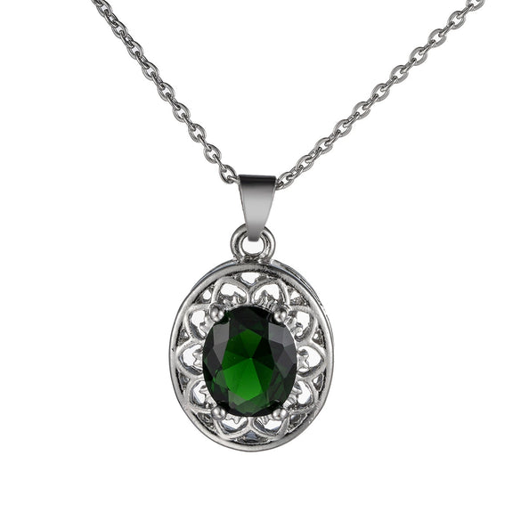 Women's Alloy Eggshaped Hollow Petal Ear Buckle Pendant Necklace With Electroplating And Original Geometric Design