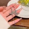 Women's Alloy Electroplated Insect Pattern Butterfly Tassel Asymmetric Long Earrings