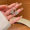 Women's Alloy Electroplated Insect Pattern Butterfly Tassel Asymmetric Long Earrings