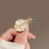 Women's Alloy Electroplated Pipa Brooch Musical Instrument Style Clothes Accessories