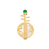 Women's Alloy Electroplated Pipa Brooch Musical Instrument Style Clothes Accessories