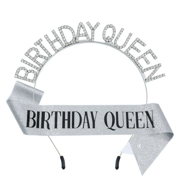 Women's Alloy Electroplated Rhinestone Headband Crown Belt For Birthday
