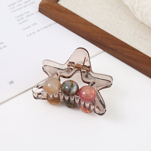 Women's Alloy Electroplated Small Fresh Style Plants Flowers Hair Gripper Shark Clip