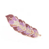 Women's Alloy Electroplating Diamond Leaves Hairpin Spring Clip Headwear