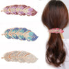 Women's Alloy Electroplating Diamond Leaves Hairpin Spring Clip Headwear