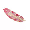 Women's Alloy Electroplating Diamond Leaves Hairpin Spring Clip Headwear